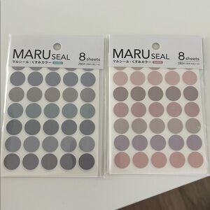 Circle dot stickers Maru seal - 2 packs